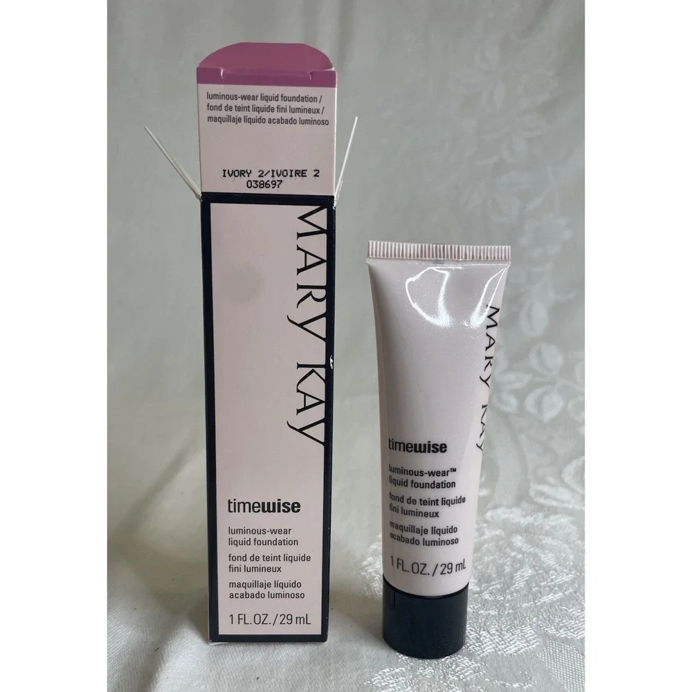 Mary Kay Timewise Luminous-Wear Liquid Foundation Ivory 2 038697 NEW IN BOX